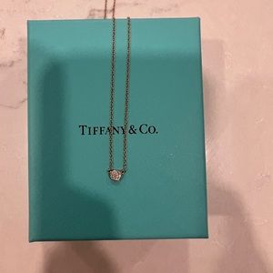 Tiffany and co diamond pendant necklace in rose gold